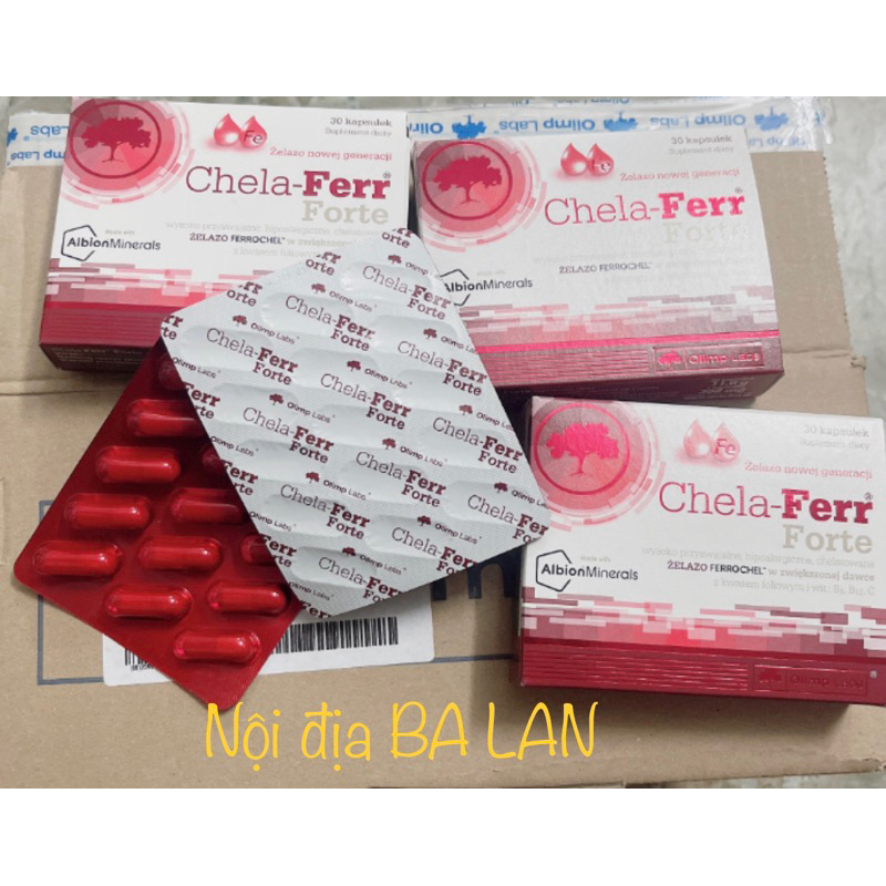 Sắt Chela-Ferr® Forte 28mg sắt  –Viên sắt cho bà bầu hỗ trợ bổ sung và dễ hấp thu sắt 30 viên