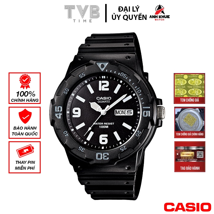 Đồng hồ nam dây nhựa Casio chính hãng MRW-200H-1B2VDF (44mm)