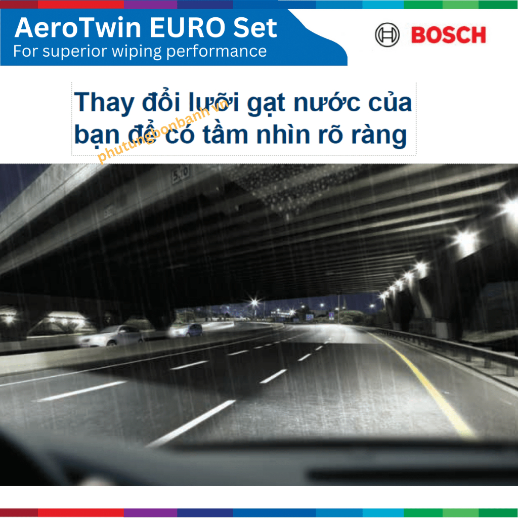 Bộ gạt mưa xe Ford Everest , Bosch AeroTwin OE Set A295S, gạt nước xe Everest, Everest