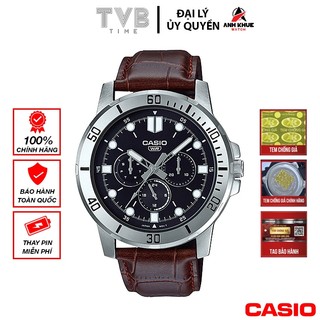 Đồng hồ nam dây da Casio chính hãng MTP-VD300L-1EUDF (45mm)