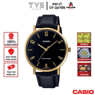 Đồng hồ nam dây da Casio chính hãng MTP-VT01GL-1B2UDF (40mm)