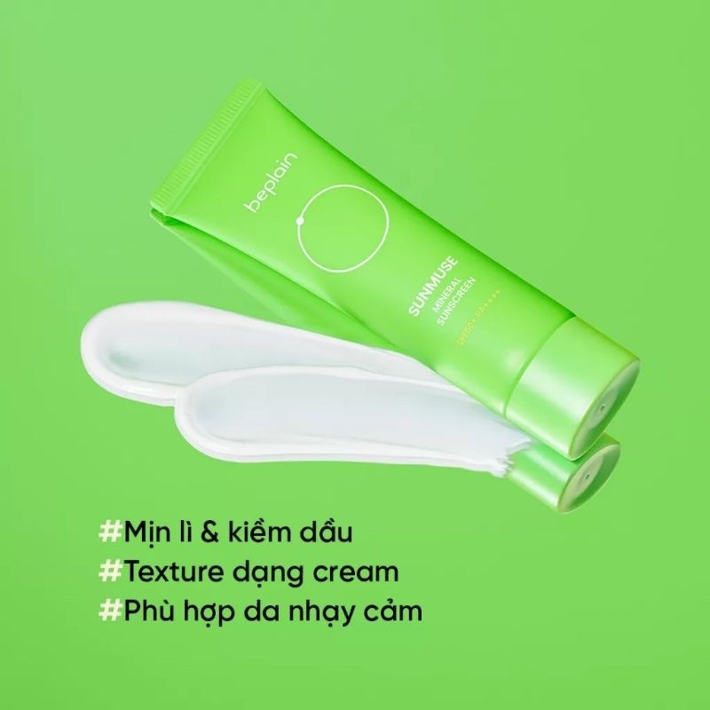 Kem chống nắng Beplain xanh lá SUNMUSE MINERAL SUNSCREEN SPF 50+ PA++++ 50ml