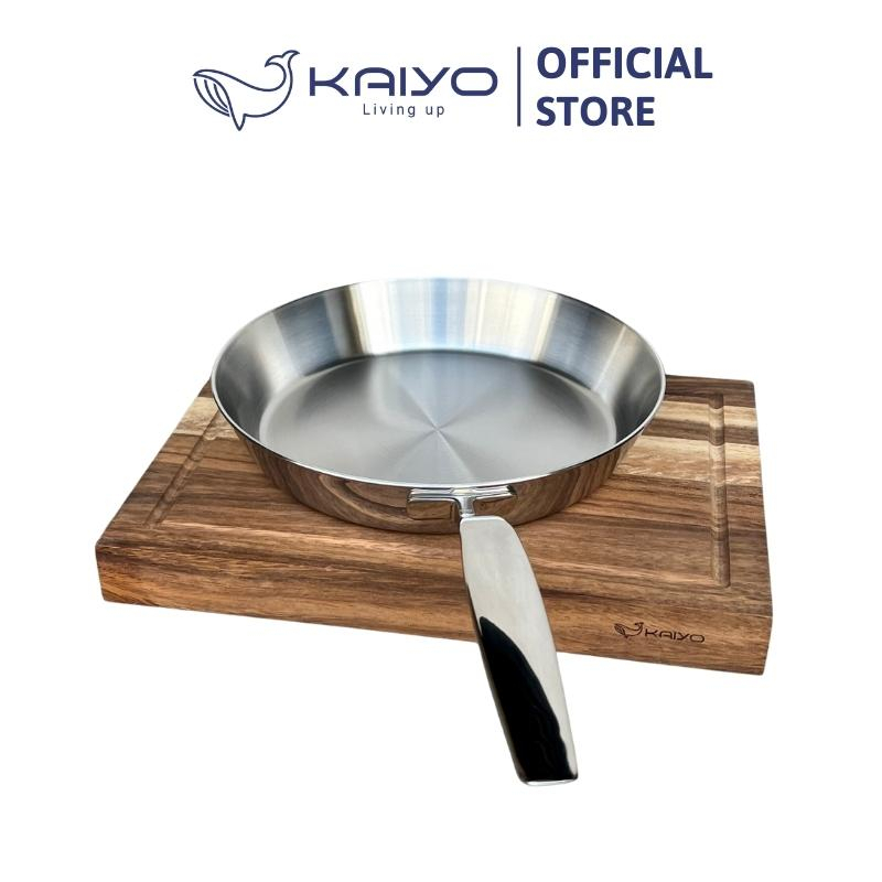 Chảo đúc inox 3 lớp đáy liền Tri-Ply Kaiyo size 24cm