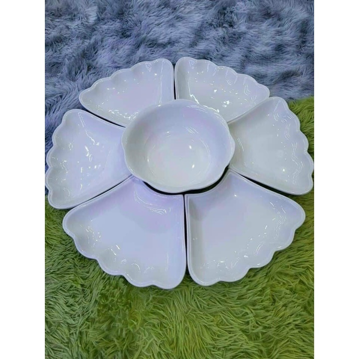 BỘ BÁT ĐĨA HOA MẶT TRỜI - SỨ MINH CHÂU - HÀNG VN CHẤT LƯỢNG CAO