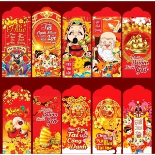 Bao lì xì tết 2024 xấp 10 cái