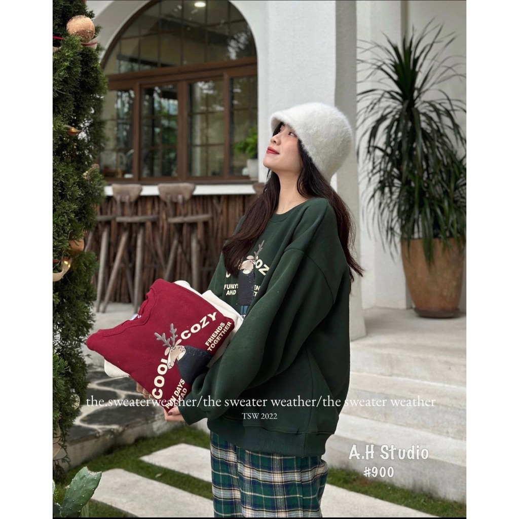 Áo nỉ bông dày, from to - Spring Girl - 900