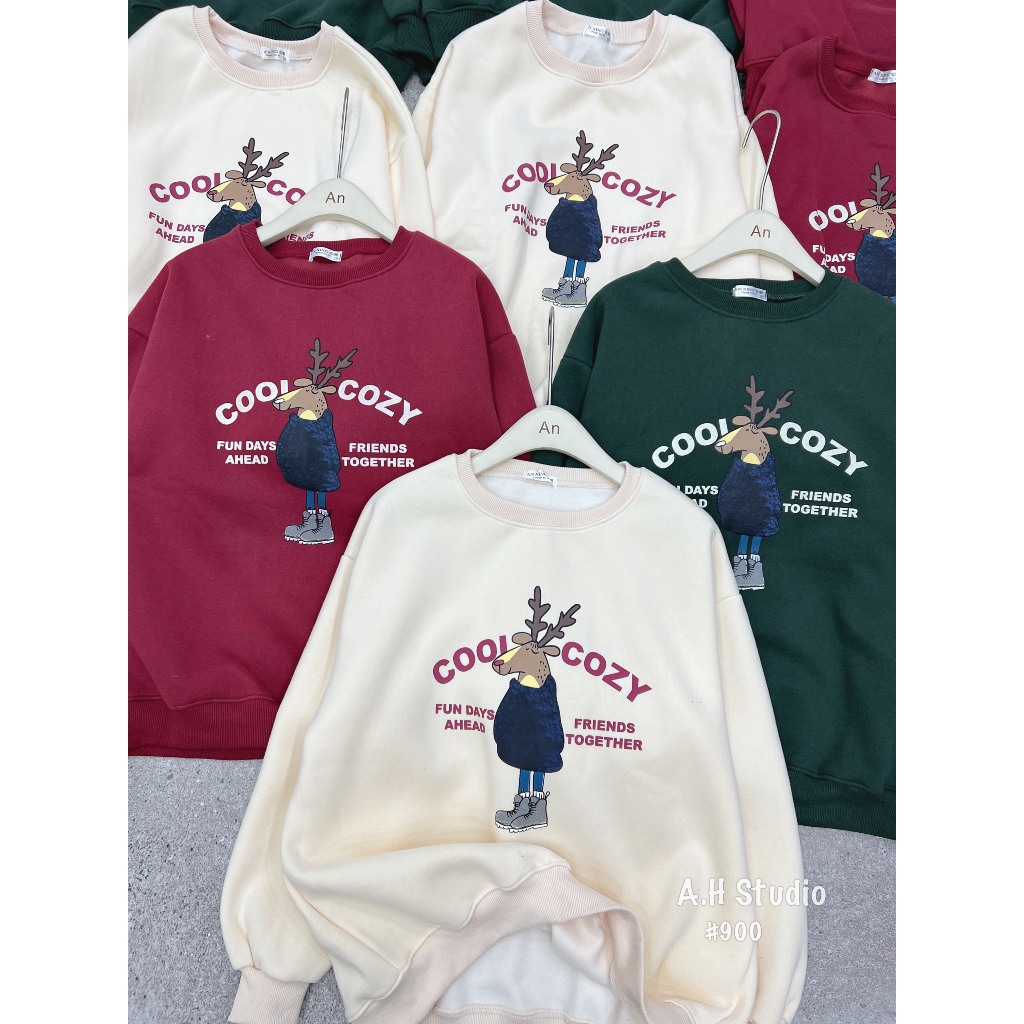 Áo nỉ bông dày, from to - Spring Girl - 900