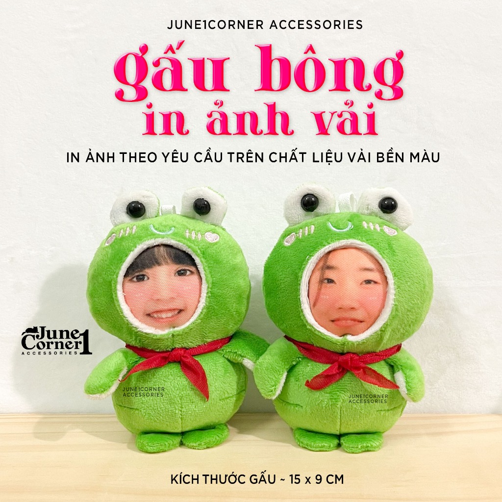 GẤU BÔNG IN ẢNH TRÊN VẢI THEO YÊU CẦU