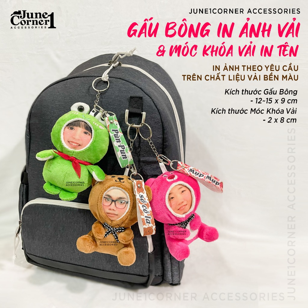 GẤU BÔNG IN ẢNH TRÊN VẢI THEO YÊU CẦU