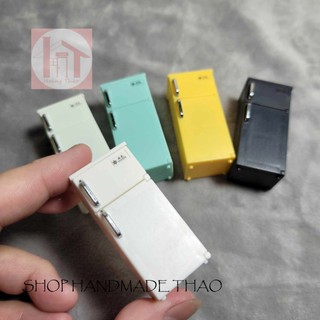 Mô hình tủ lạnh mini bằng nhựa trang trí nhà búp bê, roombox