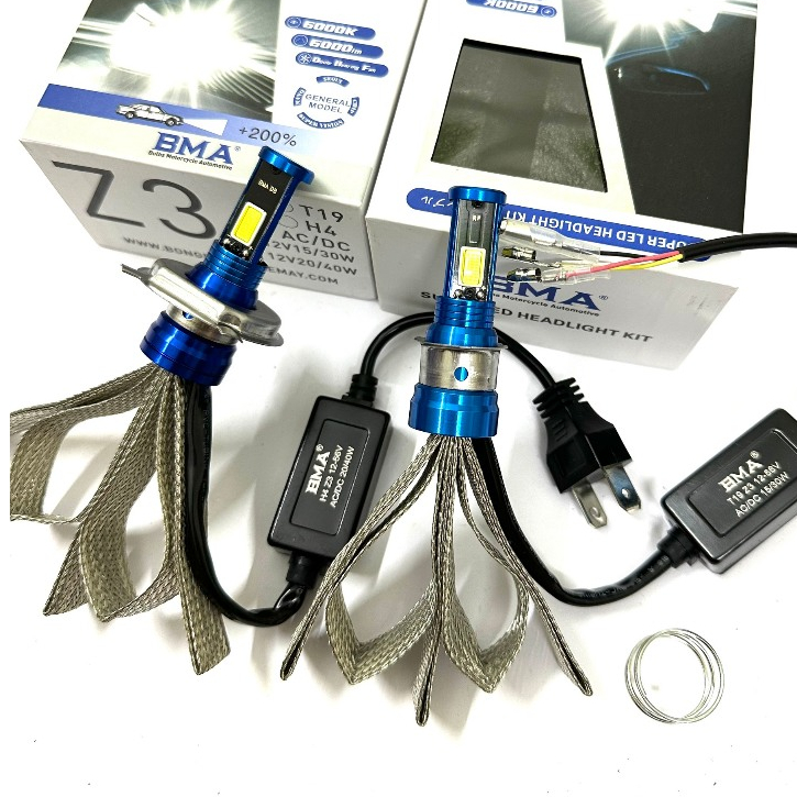 Đèn led pha xe máy BMA Z3 Chân M5-H4 ánh sáng trắng bảo hành 1 năm
