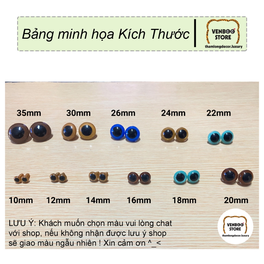 ️👀 100 Mắt Gấu Bông Mắt Búp Bê Mắt Thú Bông | Đồ Handmade mầm non DIY | Mắt gấu bông ông già noel tuần lộc người tuyết