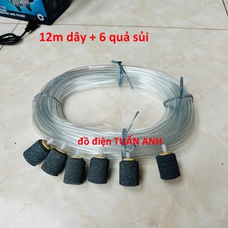 Combo quả sủi + dây oxi cho hồ cá, dây sục khí oxi - dây oxi 5ly cho hồ cá