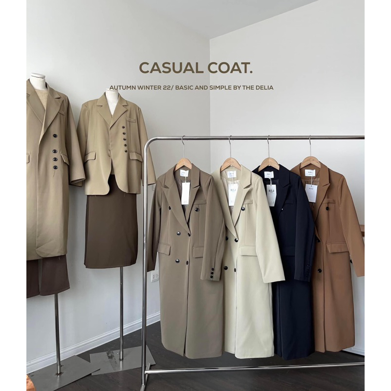 8876 ÁO BLAZER DÁNG DÀI 6 CÚC