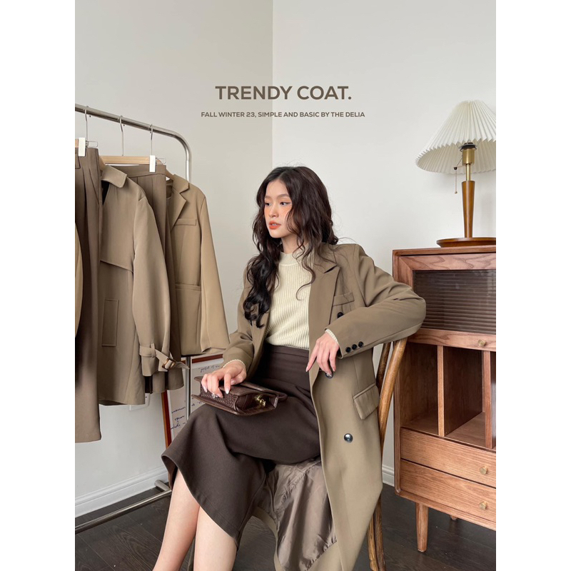 8876 ÁO BLAZER DÁNG DÀI 6 CÚC