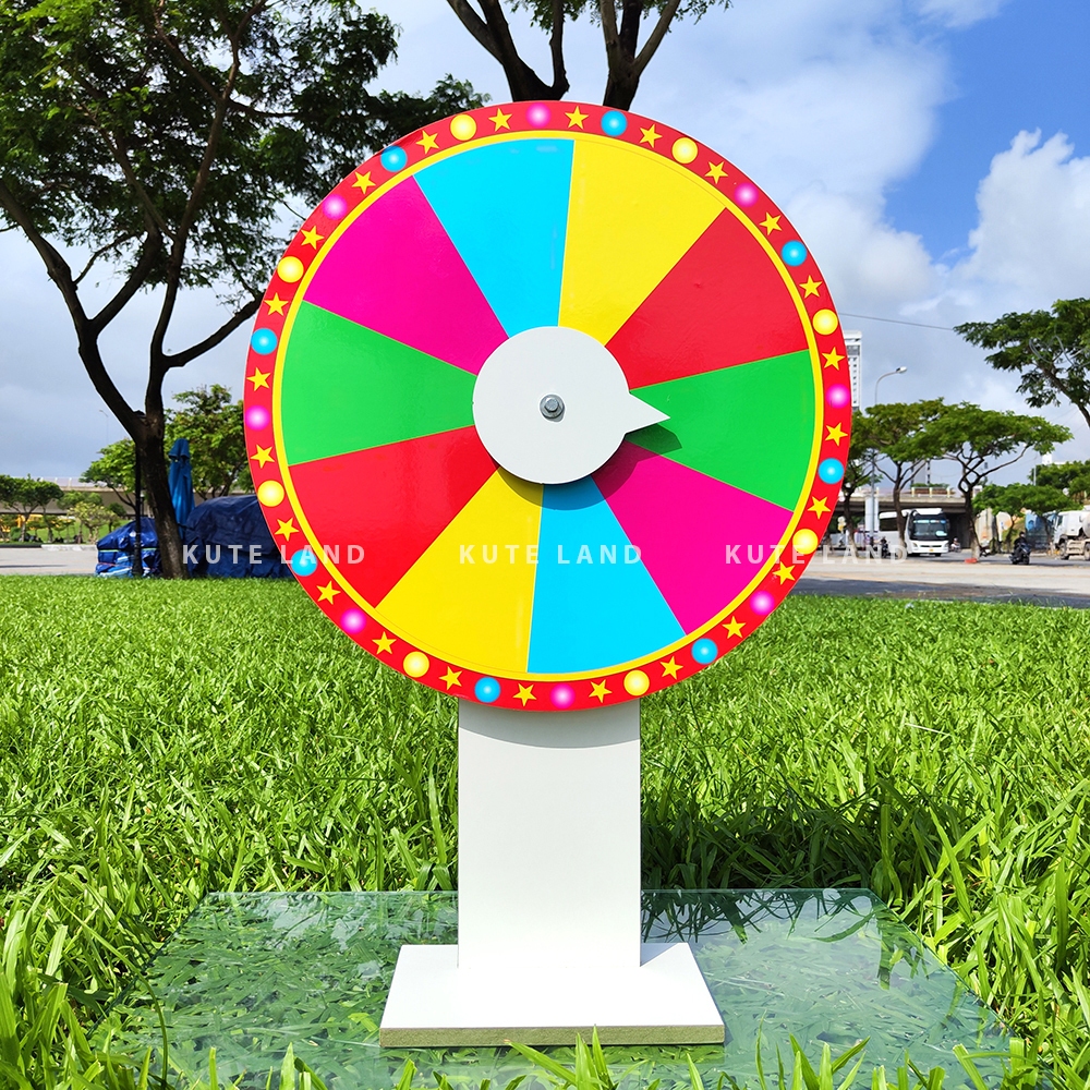 Vòng quay may mắn trúng thưởng size khủng 60 cm cao 90 mẫu 10 ô bán chạy nhất sự kiện có video thật V6090-M1