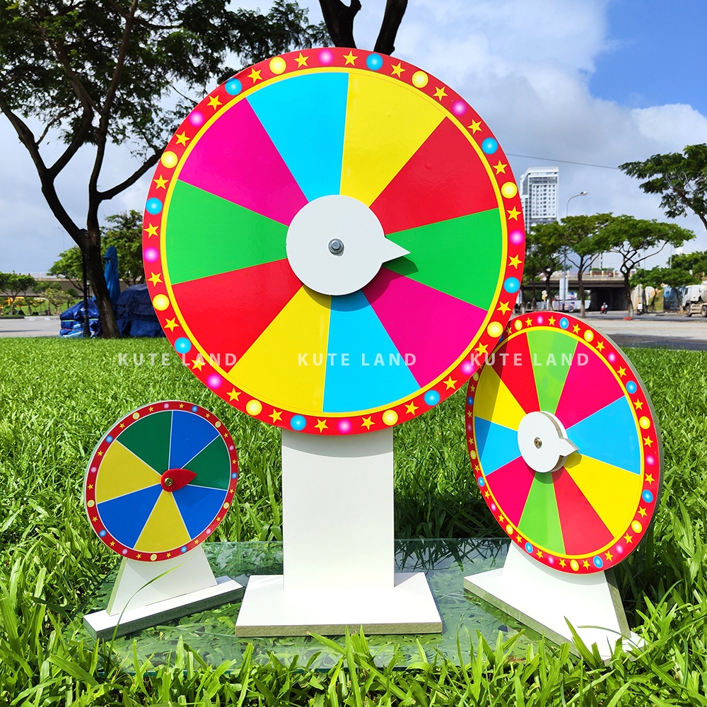 Vòng quay may mắn trúng thưởng size khủng 60 cm cao 90 mẫu 10 ô bán chạy nhất sự kiện có video thật V6090-M1