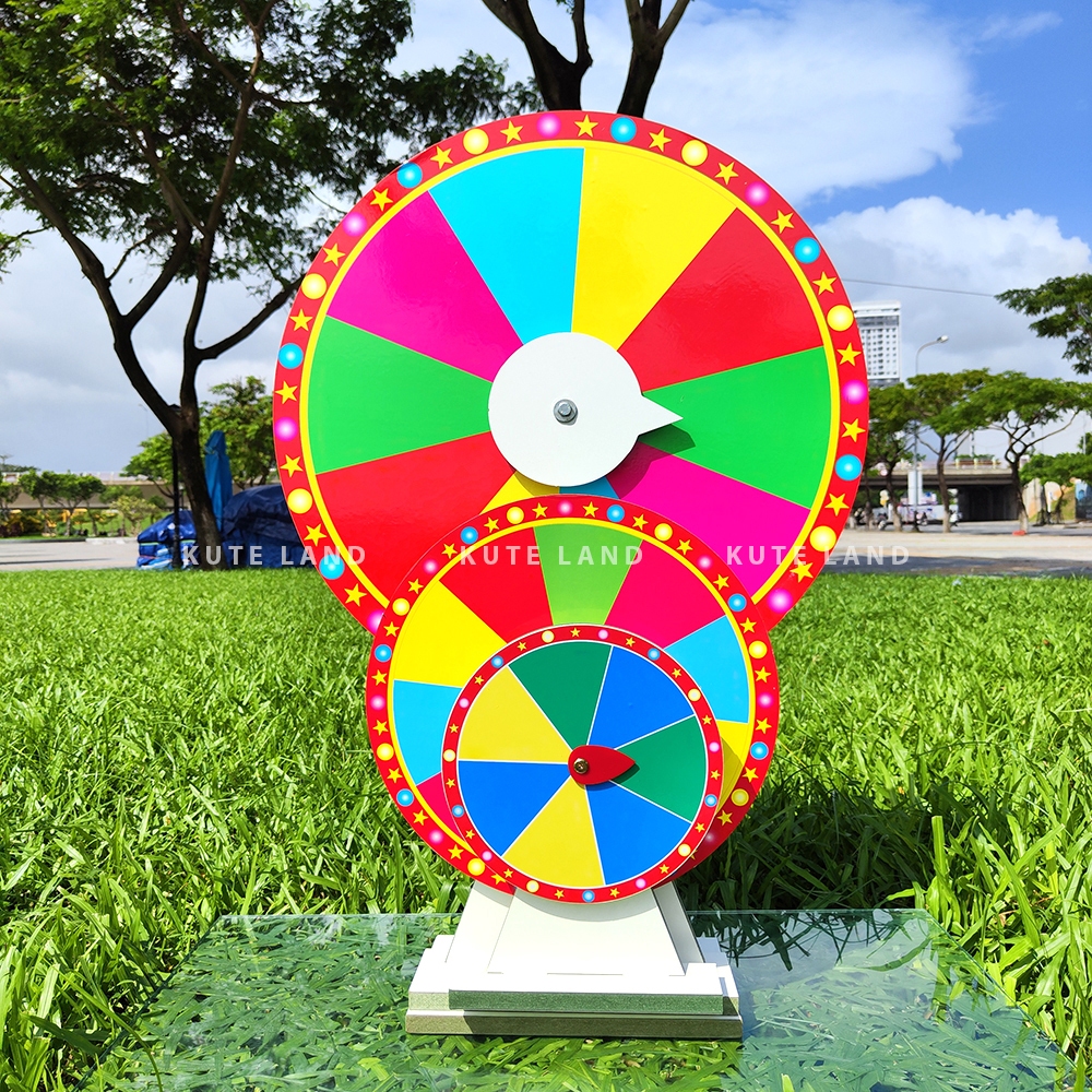 Vòng quay may mắn trúng thưởng size khủng 60 cm cao 90 mẫu 10 ô bán chạy nhất sự kiện có video thật V6090-M1