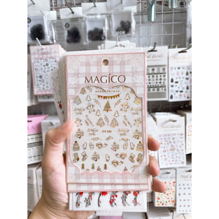 Combo 3 Sticker nổi, miếng dán móng trang trí móng tay phong cách Noel