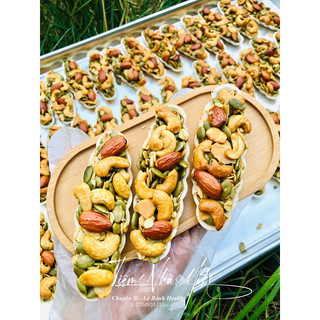 1Kg Bánh thuyền mix hạt, bánh thuyền siêu hạt dinh dưỡng, ăn chay được