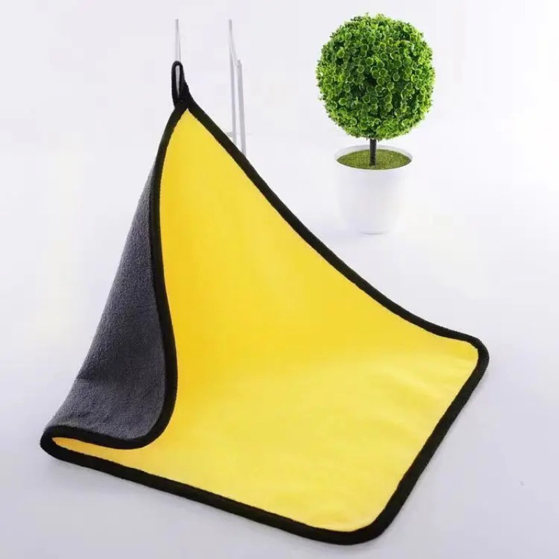 Combo 5 Khăn lau rửa xe ô tô Microfiber siêu thấm hút nước, lau bếp, lau kính chuyên dụng có 2 mặt cao cấp (30x30)