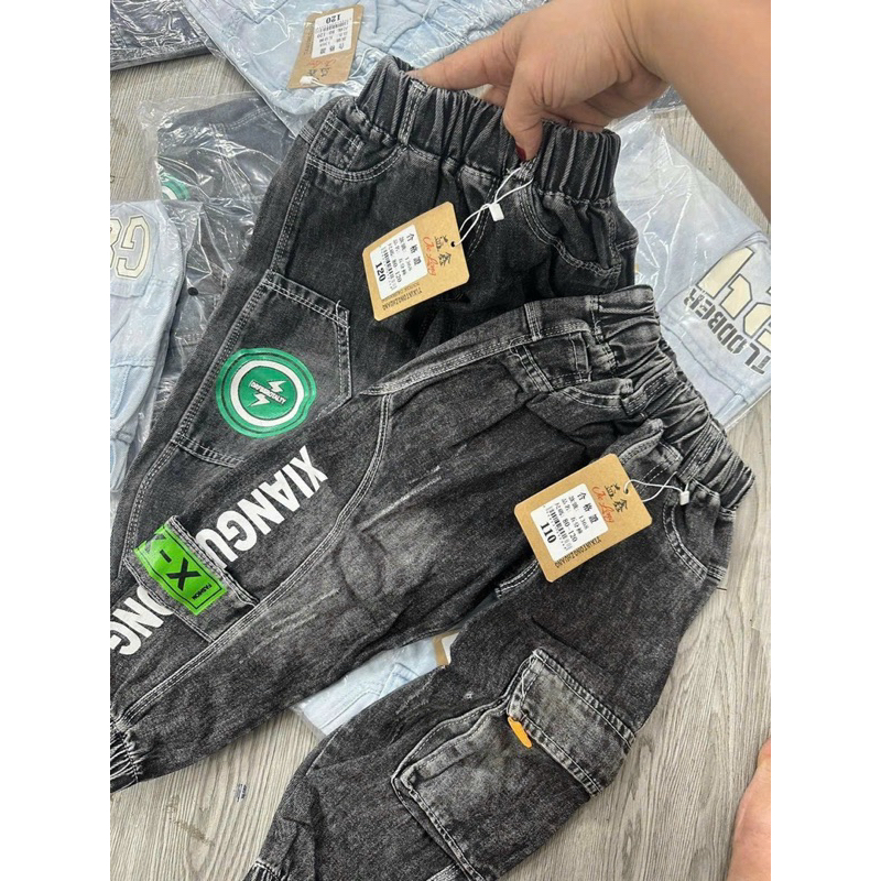 Jean bé trai bo gấu, jean Quảng Châu, jean font hàn