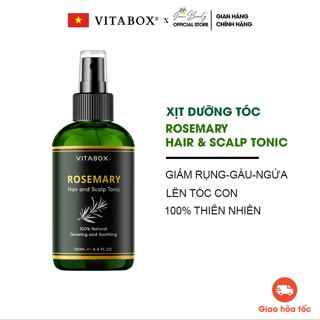 Xịt Dưỡng Tóc Giảm Rụng Hỗ Trợ Mọc Tóc Thành Phần Thiên Nhiên VITABOX Rosemary Hair Scalp Tonic 120m