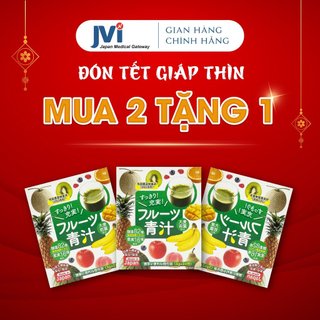 Bột nước ép trái cây rau củ quả tổng hợp có chứa lá lúa mạch non nội địa nhật bản hộp 24 gói