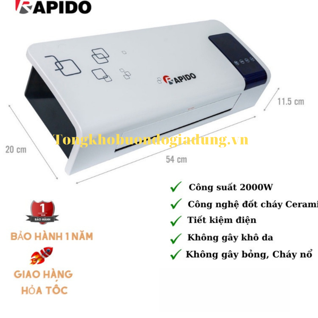 Máy sưởi gốm cơ và điện tử Ferroli - Rapido - Hàng Chính Hãng