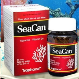 SeaCan K2 bổ sung Canxi tự nhiên từ Tảo biển đỏ - Hộp 60 viên, sản phẩm của Tranphaco