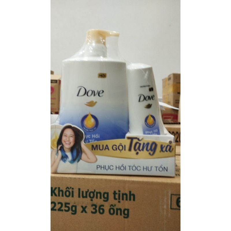 Dầu gội dove 880g(kèm xả 140g)