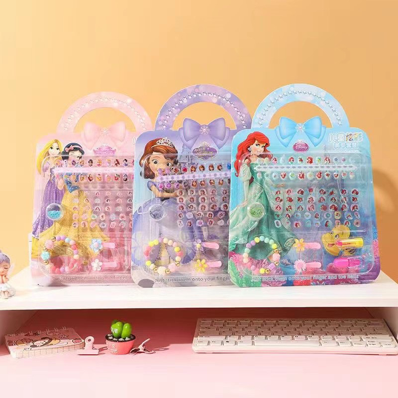 BỘ LÀM MÓNG TAY GỒM STICKER DÁN MÓNG TAY GIẢ DŨA MÓNG CHO BÉ GÁI