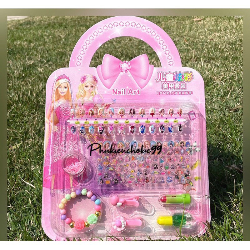 BỘ LÀM MÓNG TAY GỒM STICKER DÁN MÓNG TAY GIẢ DŨA MÓNG CHO BÉ GÁI