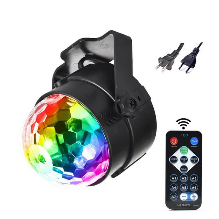 Đèn led 7 màu vũ trường nháy chớp theo nhạc bay phòng sân khấu cảm ứng nhạc - Tặng điều khiển