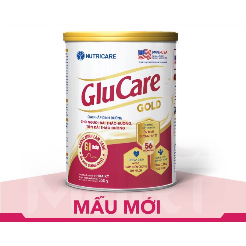 Sữa bột Glucare gold 900g dinh dưỡng cho người tiểu đường mẫu mới