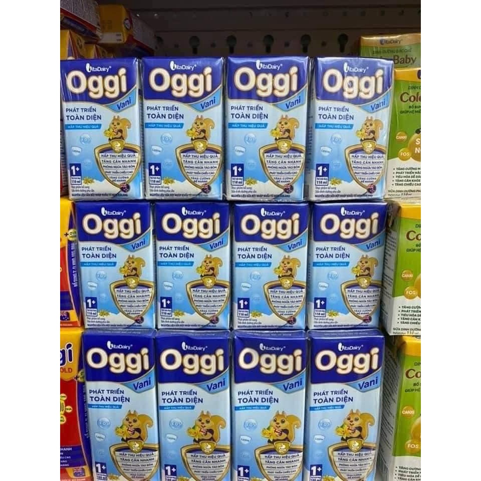 Thùng 48 hộp Sữa Bột Pha sẵn Oggi đủ loại 110ml