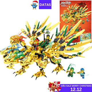 Bộ đồ chơi lắp ráp mô hình ninjago cưỡi rồng mô hình rồng vàng, rồng lửa, rồng nước 686 chi tiết