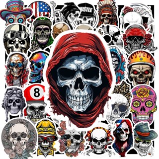 Set 50 cái Sticker Skull, Sticker Đầu Lâu Chống Nước, Hình dán Đầu quỷ dán mũ bảo hiểm, dán laptop, dán xe, vali...