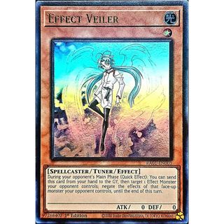 ra01 Lá bài thẻ bài Yugioh Effect Veiler - super ultra rare - Tặng bọc bài nhựa bảo quản