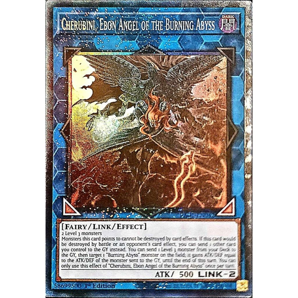 Lá thẻ bài Cherubini Ebon Angel of the Burning Abyss - super secret Ultra collectors Rare