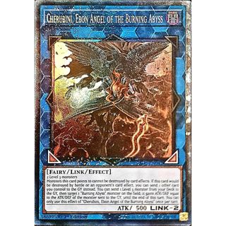 ra01 [ Dưa Hấu Yugioh ] Lá thẻ bài Cherubini Ebon Angel of the Burning Abyss - super secret Ultra collectors Rare