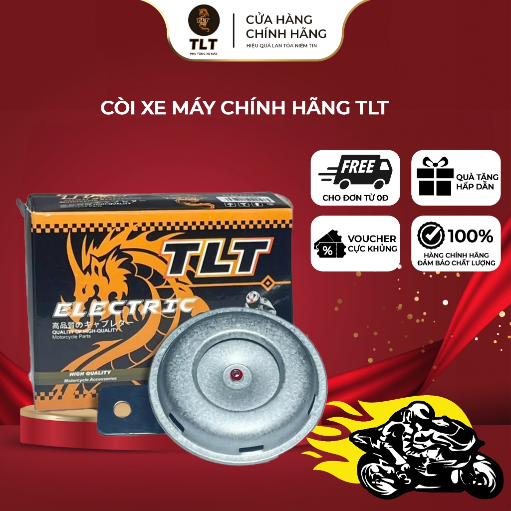 Còi đĩa,còi xe máy TLT chính hãng âm lượng 110DB độ bền cao sản xuất tại Thái Lan bảo hành 12 tháng