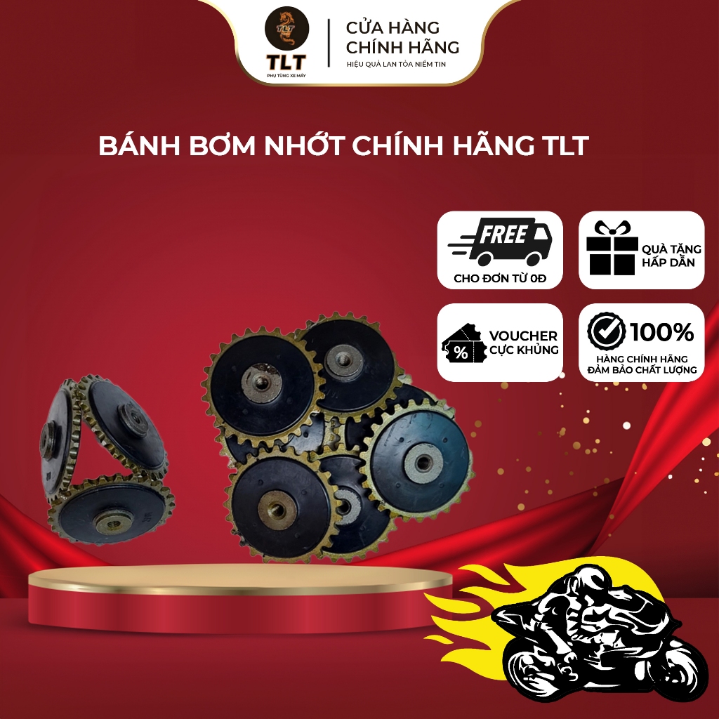 Bánh bơm nhớt xe máy DREAM,WAVE thương hiệu TLT sản xuất tại Thái Lan bảo hành 12 tháng