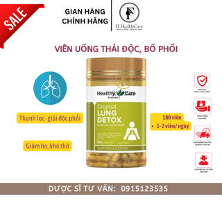 Bổ phổi lung detox healthy care úc 180 viên