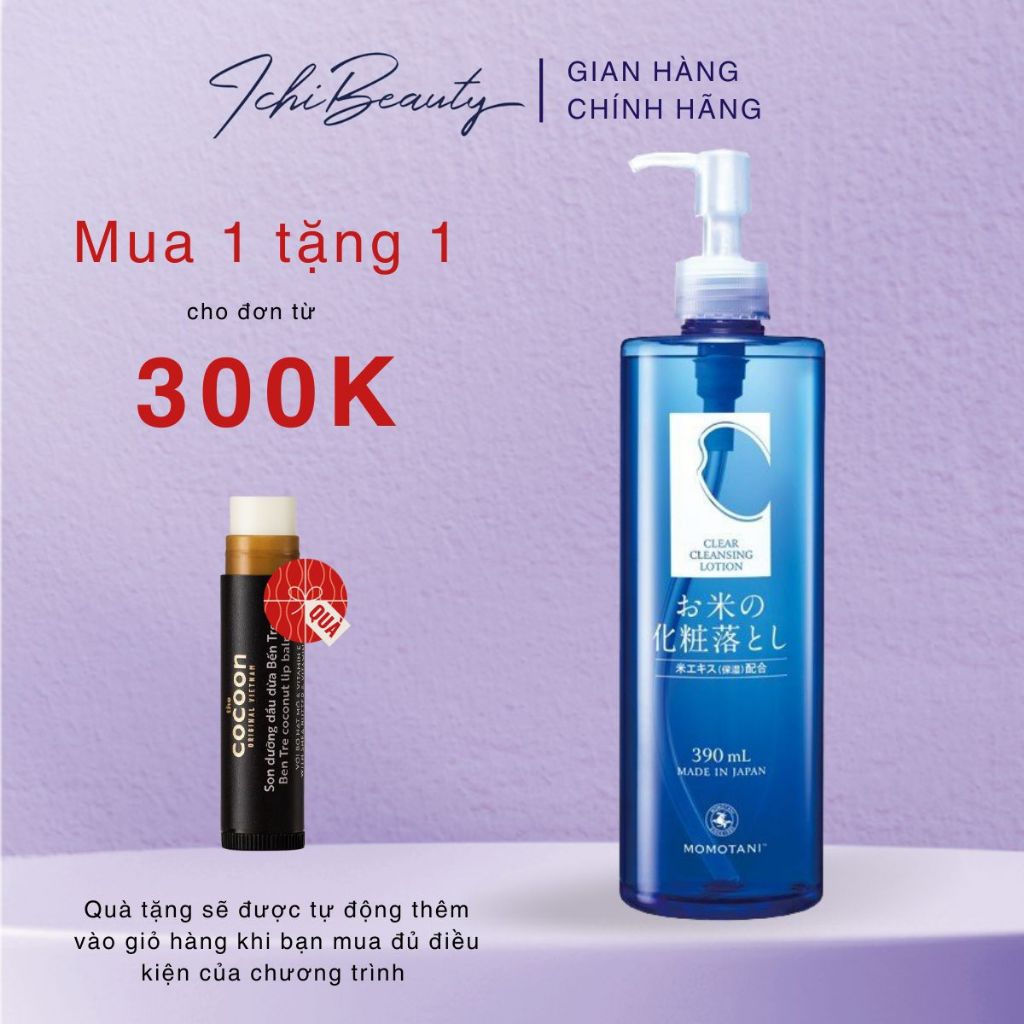 Nước tẩy trang Momotani Meishoku White Moisture Cleansing Lotion dưỡng trắng sạch sâu cám gạo Nhật Bản | Ichibeauty.vn