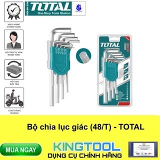 Bộ 9 khóa lục giác total - hàng chính hãng