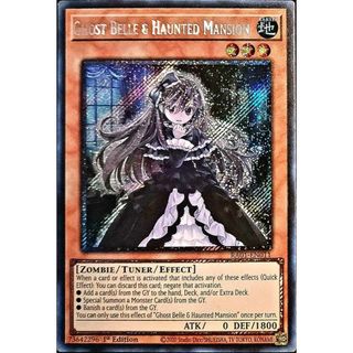 ra01 Lá bài thẻ Yugioh Ghost Belle Haunted Mansion – super ultimate Ultra secret Rare - Tặng bọc bài nhựa bảo quản
