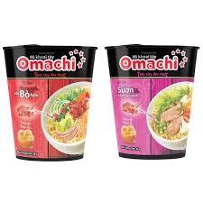 Combo 2 cốc mì Khoai tây Omachi xốt bò hầm, Sườn hầm ngũ quả 68g