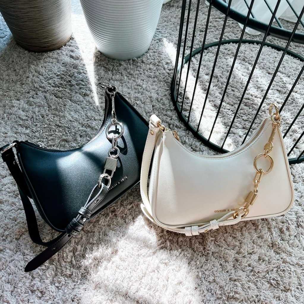 Túi xách nữ, túi kẹp nách cê ka dây xích ổ khóa size 23 - Lucky9store