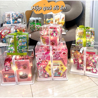 HỘP BÁNH KẸO QUÀ TẶNG KÈM ĐÈN LED XINH XẮN THEO TONE MÀU
